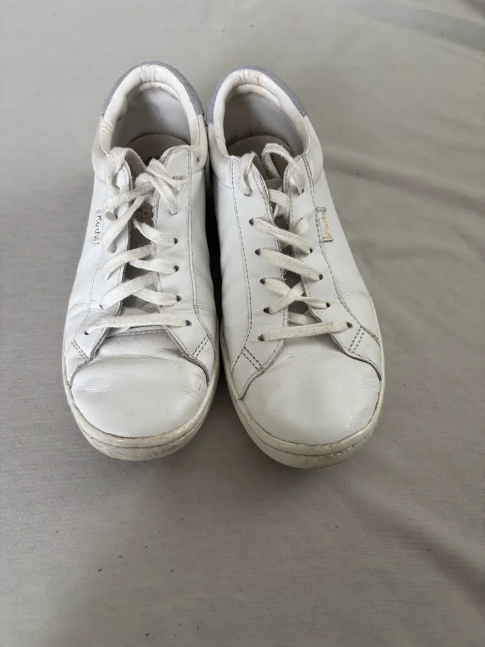 Keds White Leather Low-Top Sneakers - Picture 1 of 4